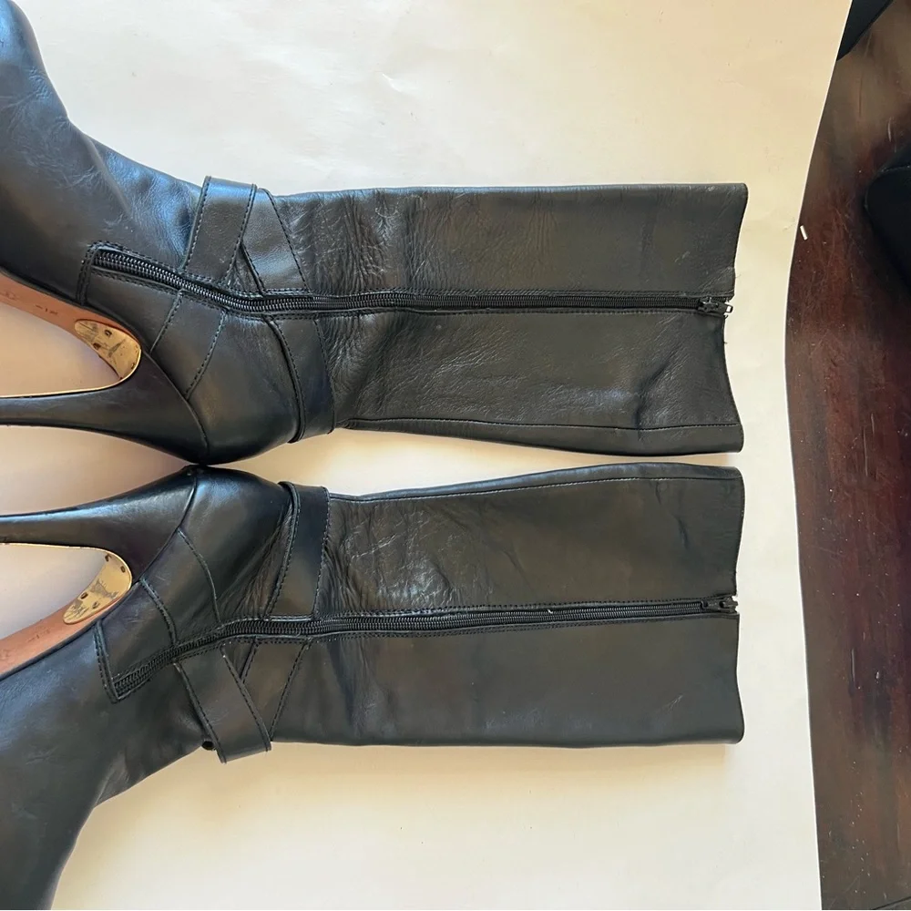 Shane & Shawn Boardroom Rockstars biker heeled  black boots size 8 - Picture 8 of 11